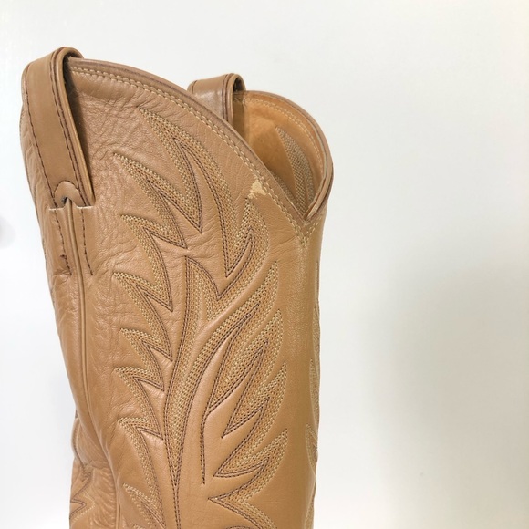 Vintage Justin 8737 Ostrich Quill Leather Boots. Sz 10E - Picture 12 of 15